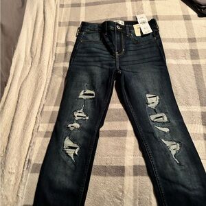 Girls high rise jeggings. Never work. New with tags. Smoke and bug free